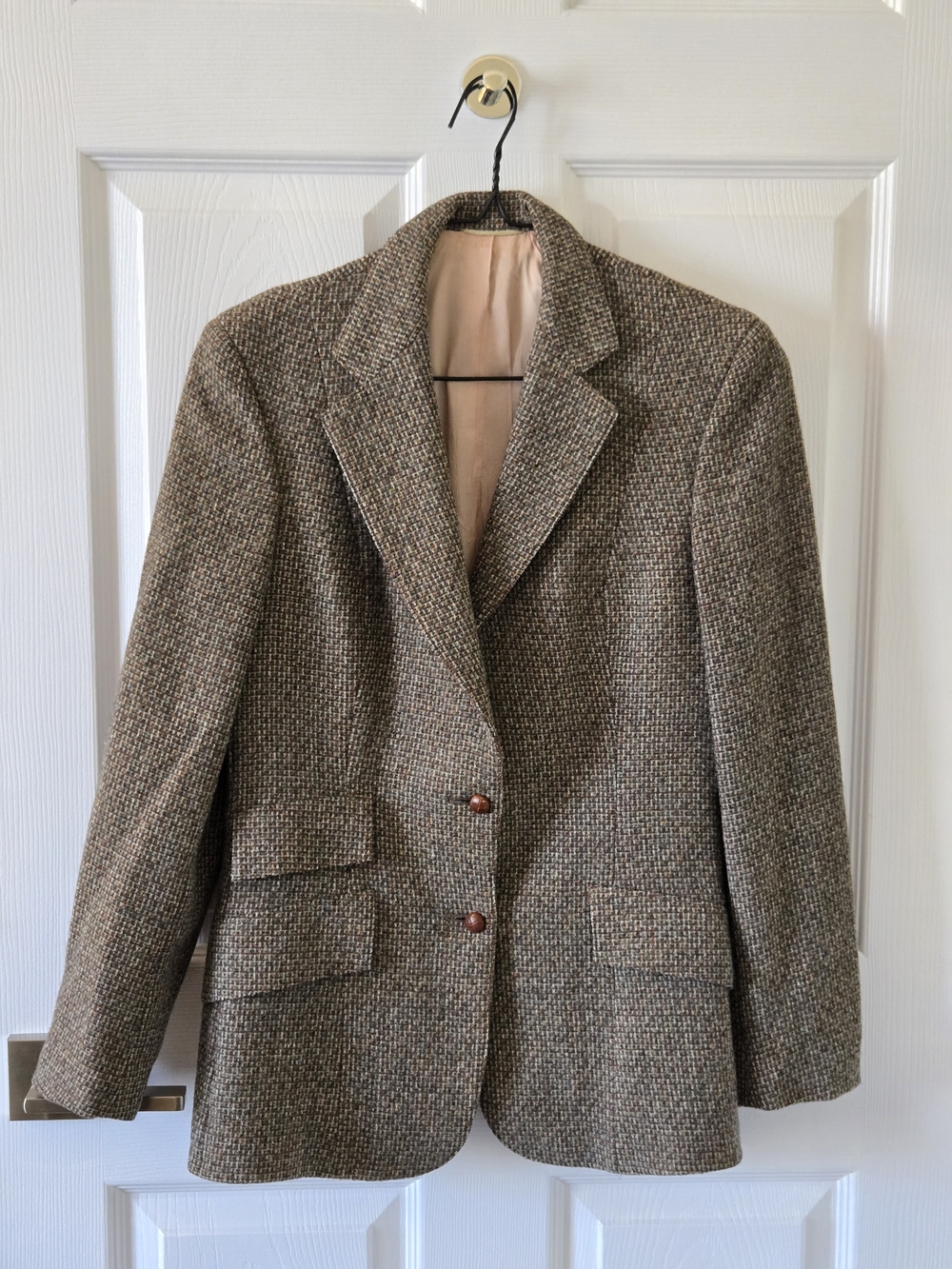 Vintage Women's Brown Tweed Blazer Jacket